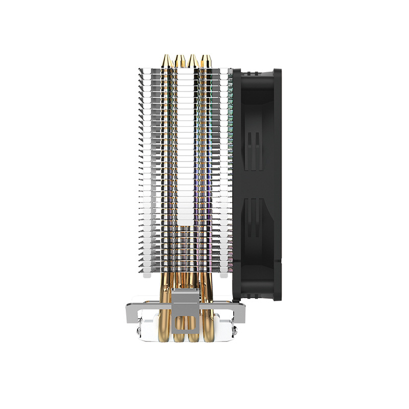 CPU Cooler with 4 Heat Pipes, 3PIN PWM Silent RGB Fan, Compatible with Intel & AMD