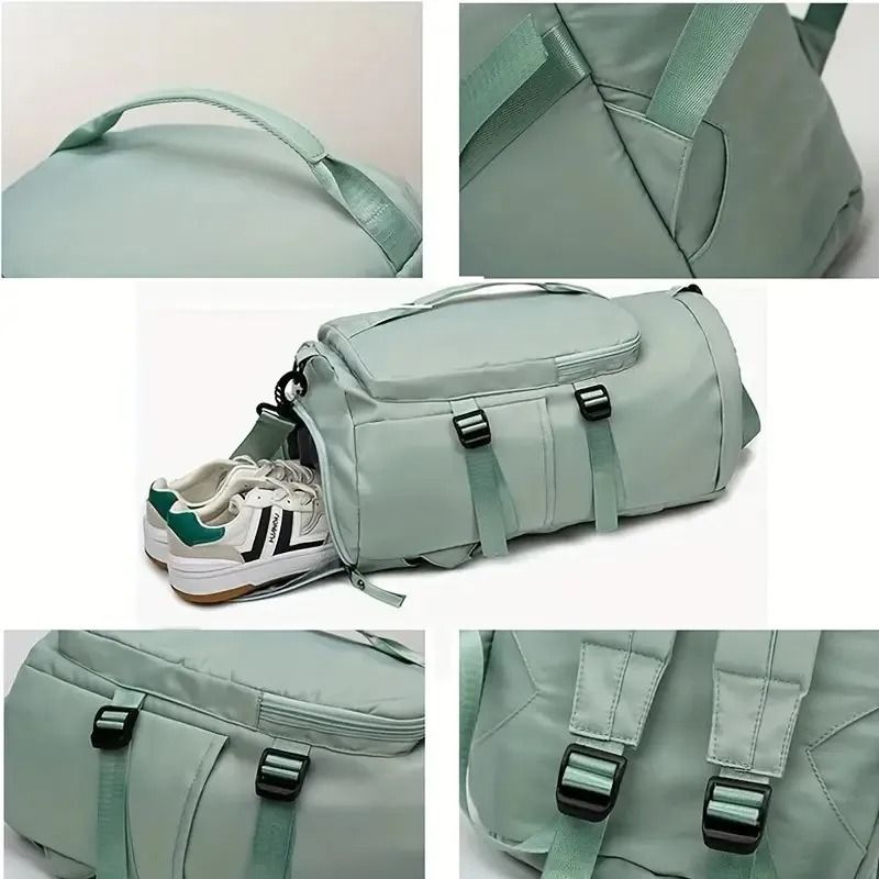 Large Capacity Waterproof Travel Backpack Duffel Bag with Shoe Compartment and Wet Dry Separation