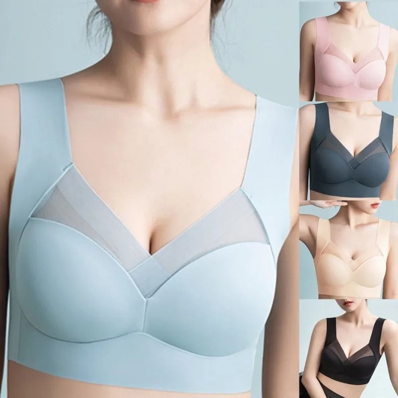 Seamless Wireless Sleep Bra with Comfortable Padded Support