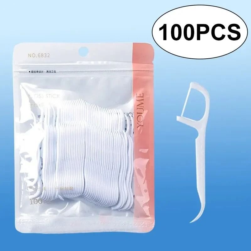 Disposable Dental Floss Sticks Portable Interdental Cleaner