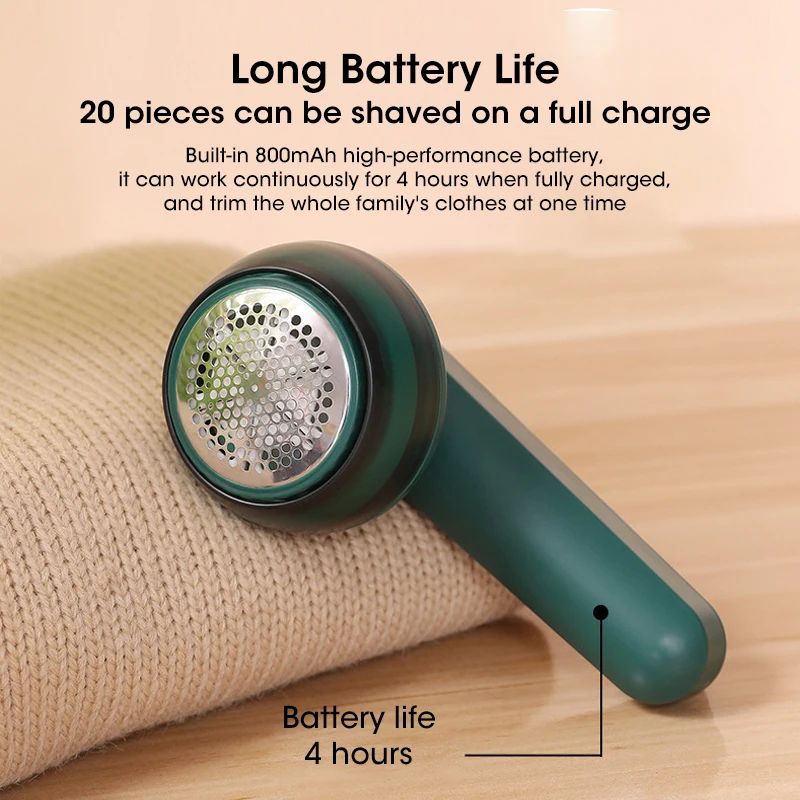 2025 USB Rechargeable Fabric Shaver Electric Lint Remover with Detachable Lint Bin