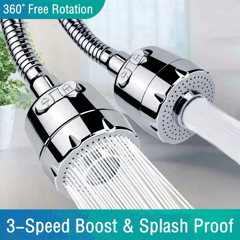 Universal Kitchen Gadgets with Modes Sink Faucet, Rotation Water Saving Filter Extension Tube