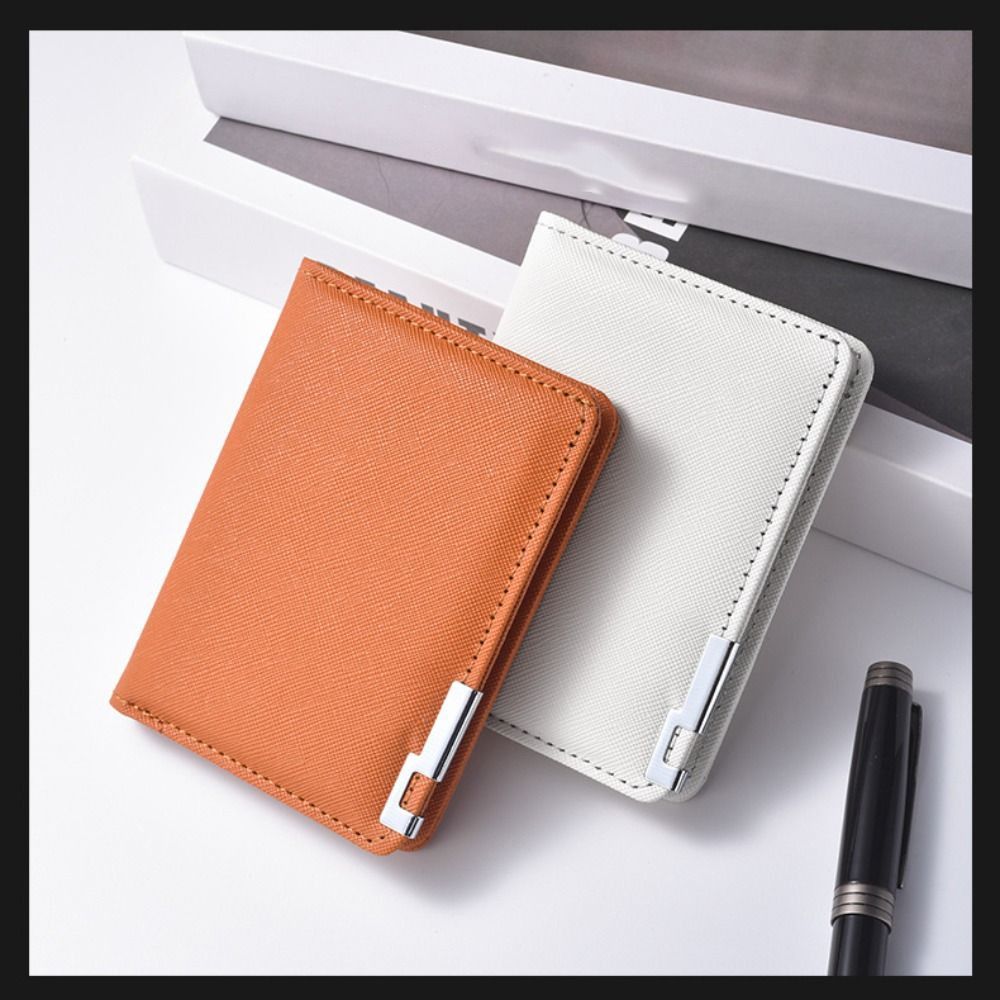 PU Leather Retro Men's Wallet, Ultra Thin Coin Purse, Multiple Pockets, Two-Fold Design for Men and Women