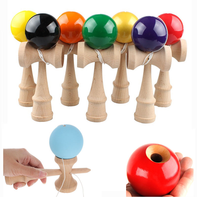 Wooden Catch Ball Game Outdoor Toss Trainer for Hand Eye Coordination and Family Play