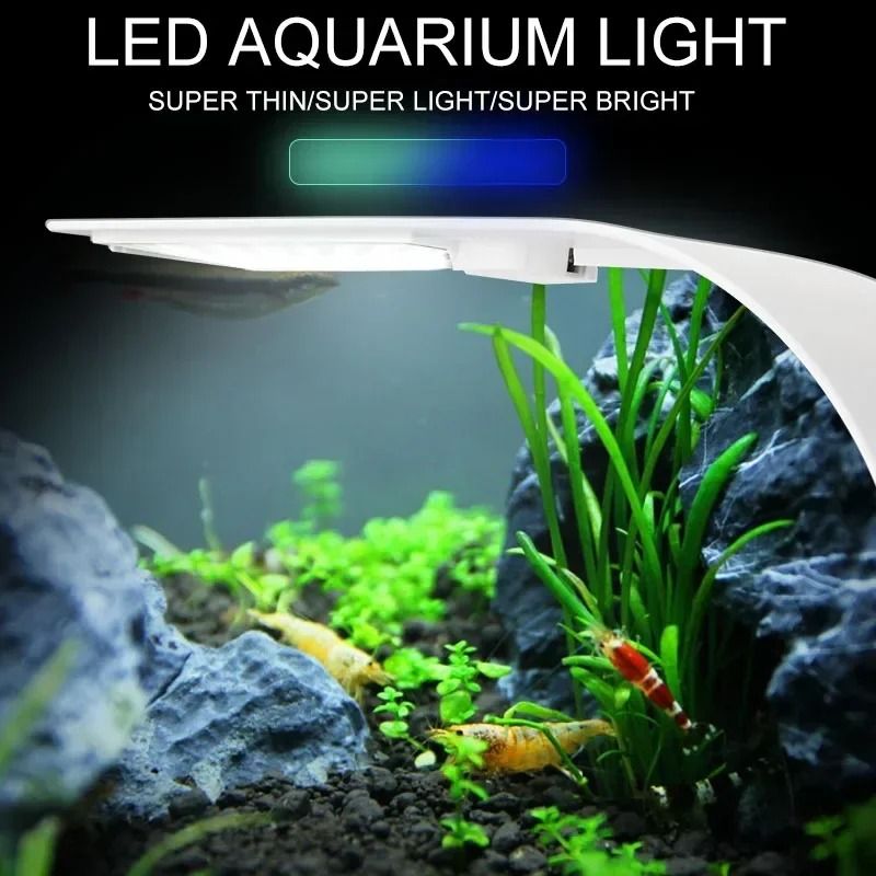 Super Slim LED Aquarium Light with Clip-On Design