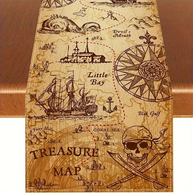 Pirate Treasure Narrative Runner – High-Definition Adventure Architectural Sculpture