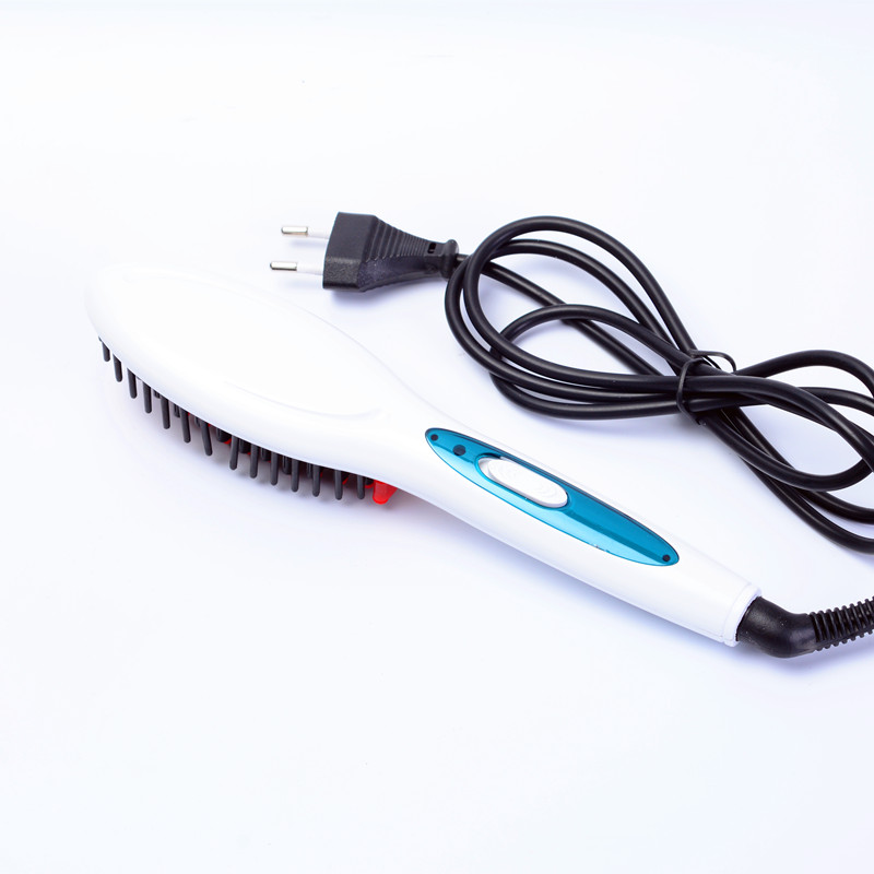 Professional Ceramic Hair Straightening Brush Electric Comb Anti Frizz Styler