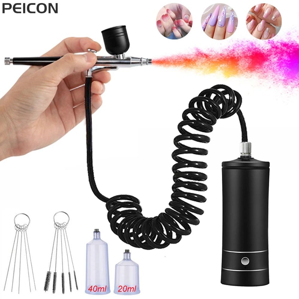 Portable Airbrush with Compressor for Nails Cake and Crafts