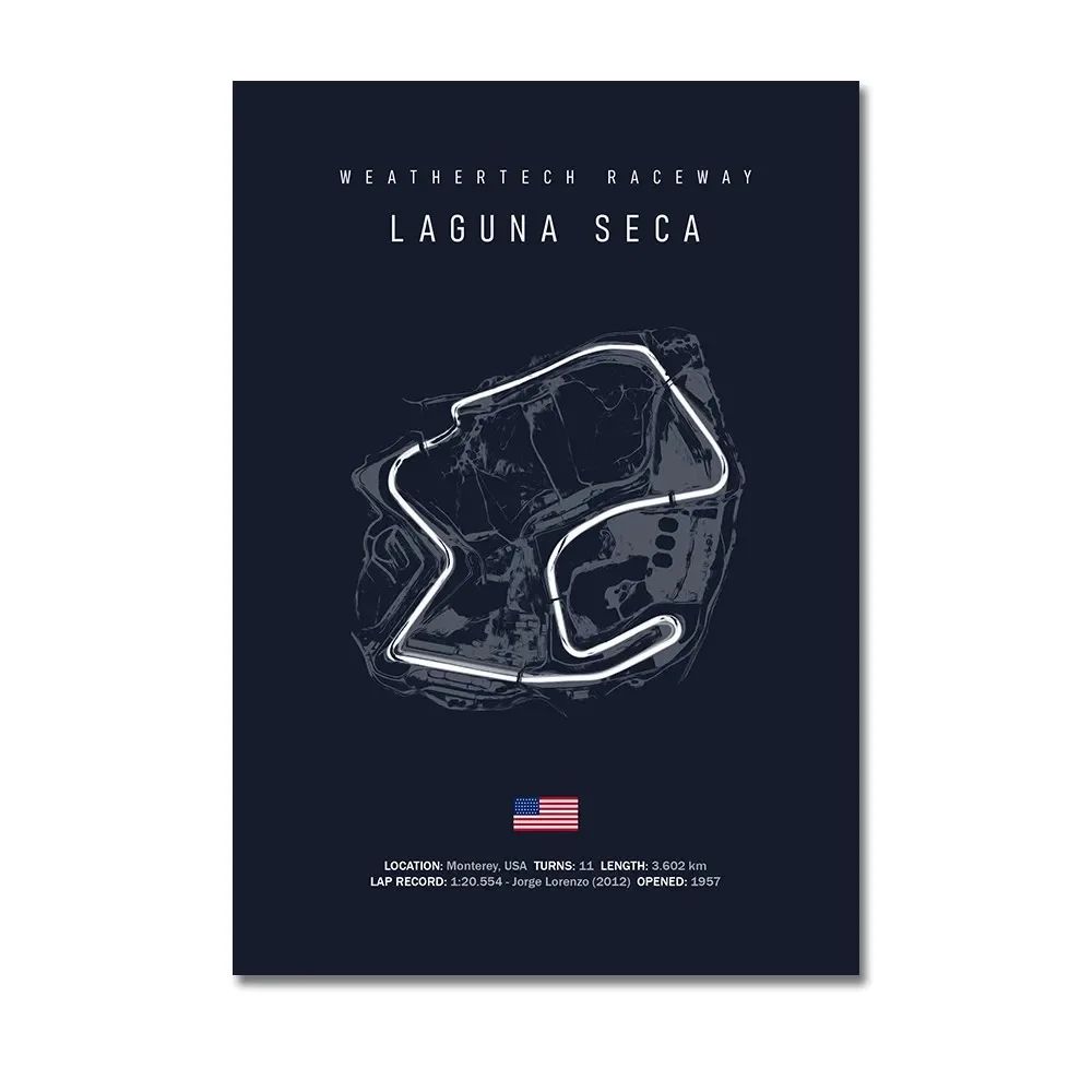 Silverstone Monza Nurburgring F1 wall art Canvas Racing Poster