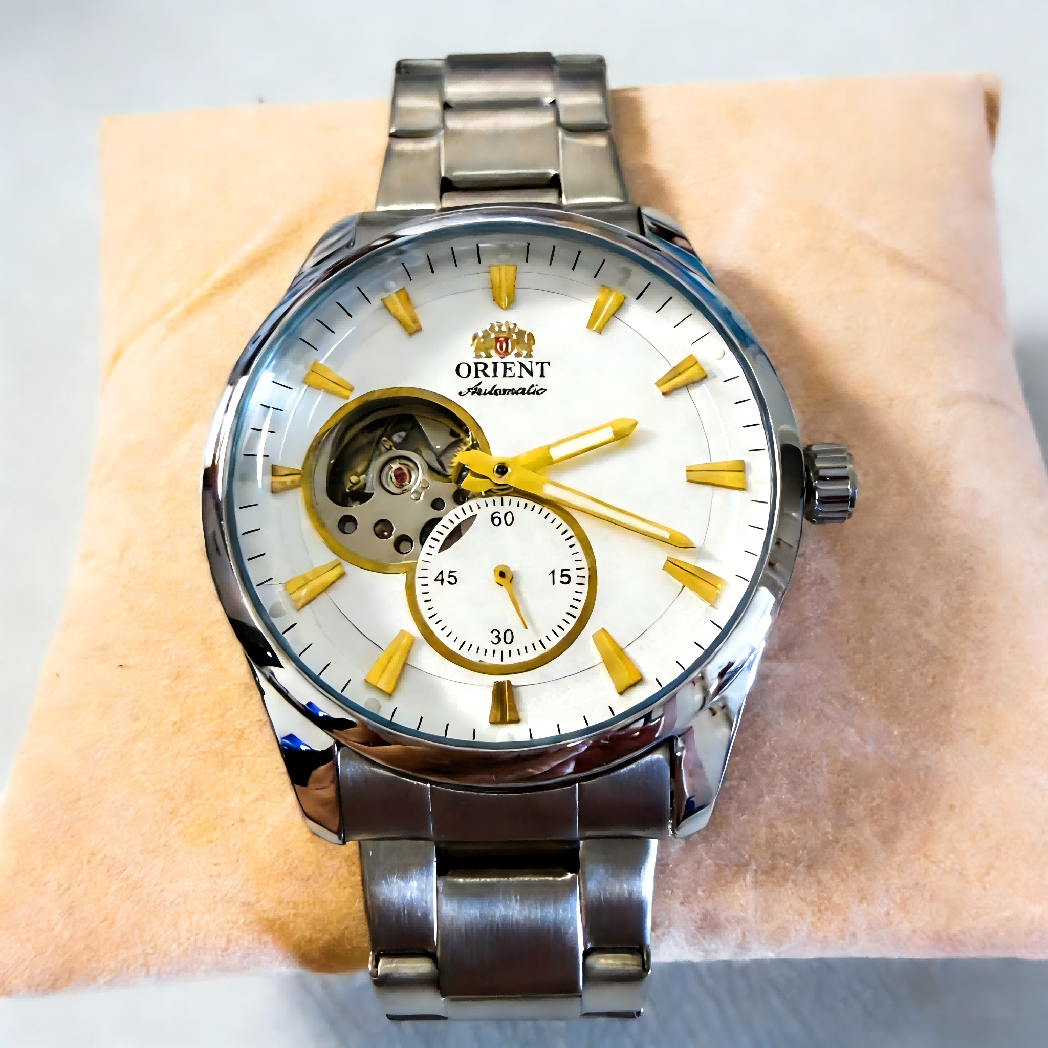 Premium Men Skeleton Dial Business Automatic Mechanical Stainless Steel Watch