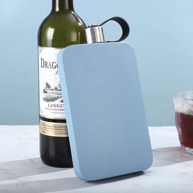500ML Stainless Steel Flat Square Hip Flask
