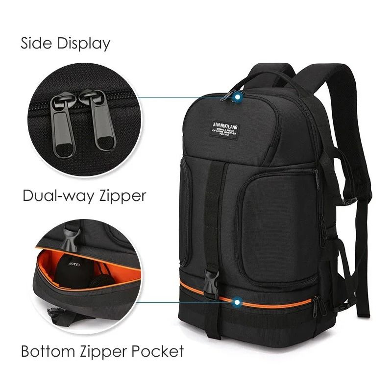 Large Capacity Waterproof DSLR Camera Backpack with 15.6 Inch Laptop Compartment