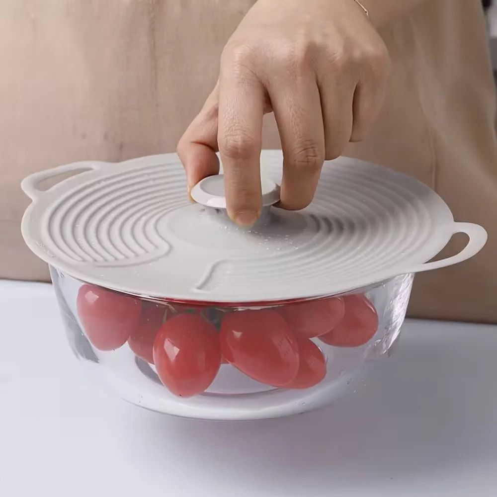 Universal Heat-Resistant Silicone Suction Lids and Microwave Splash Guard