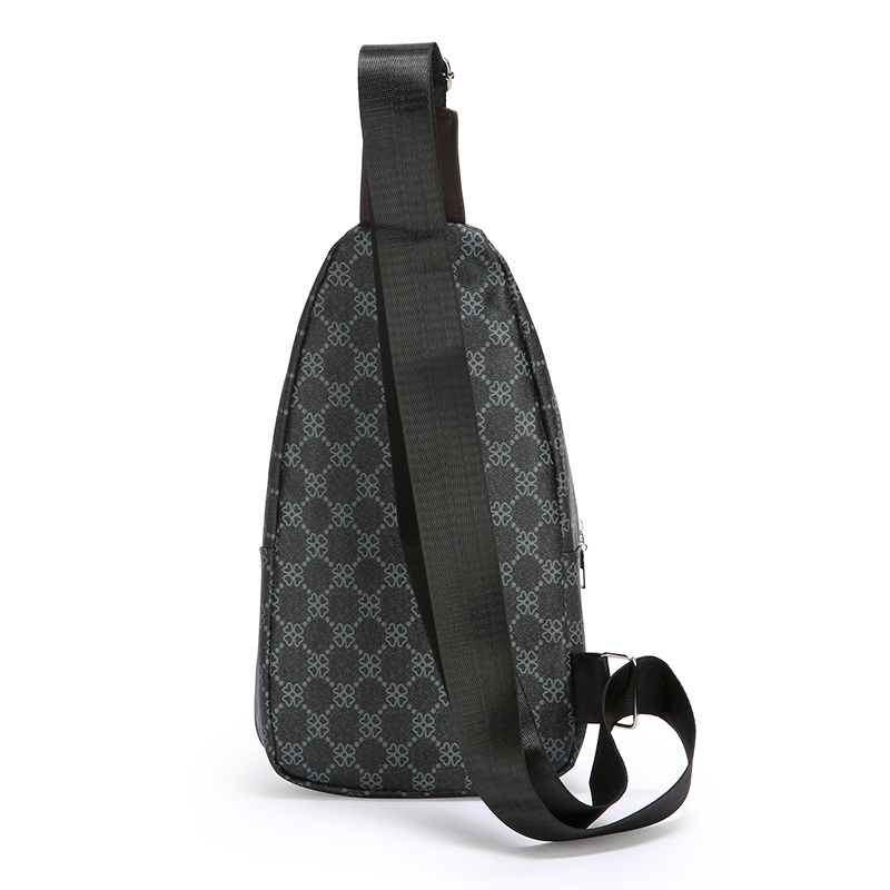 Mens Casual Crossbody Shoulder Bag Multi Pocket Lightweight Chest Bag with Earphone Hole