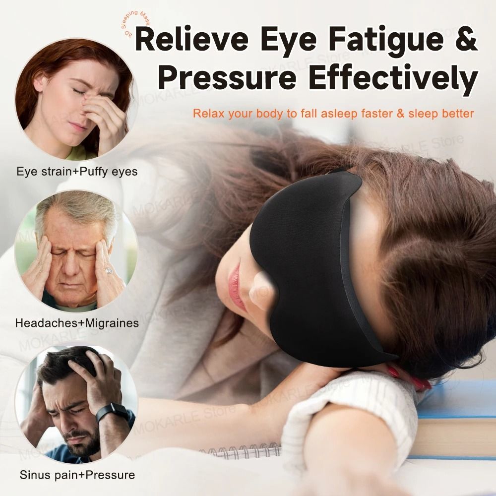3D Contoured Blackout Sleep Mask
