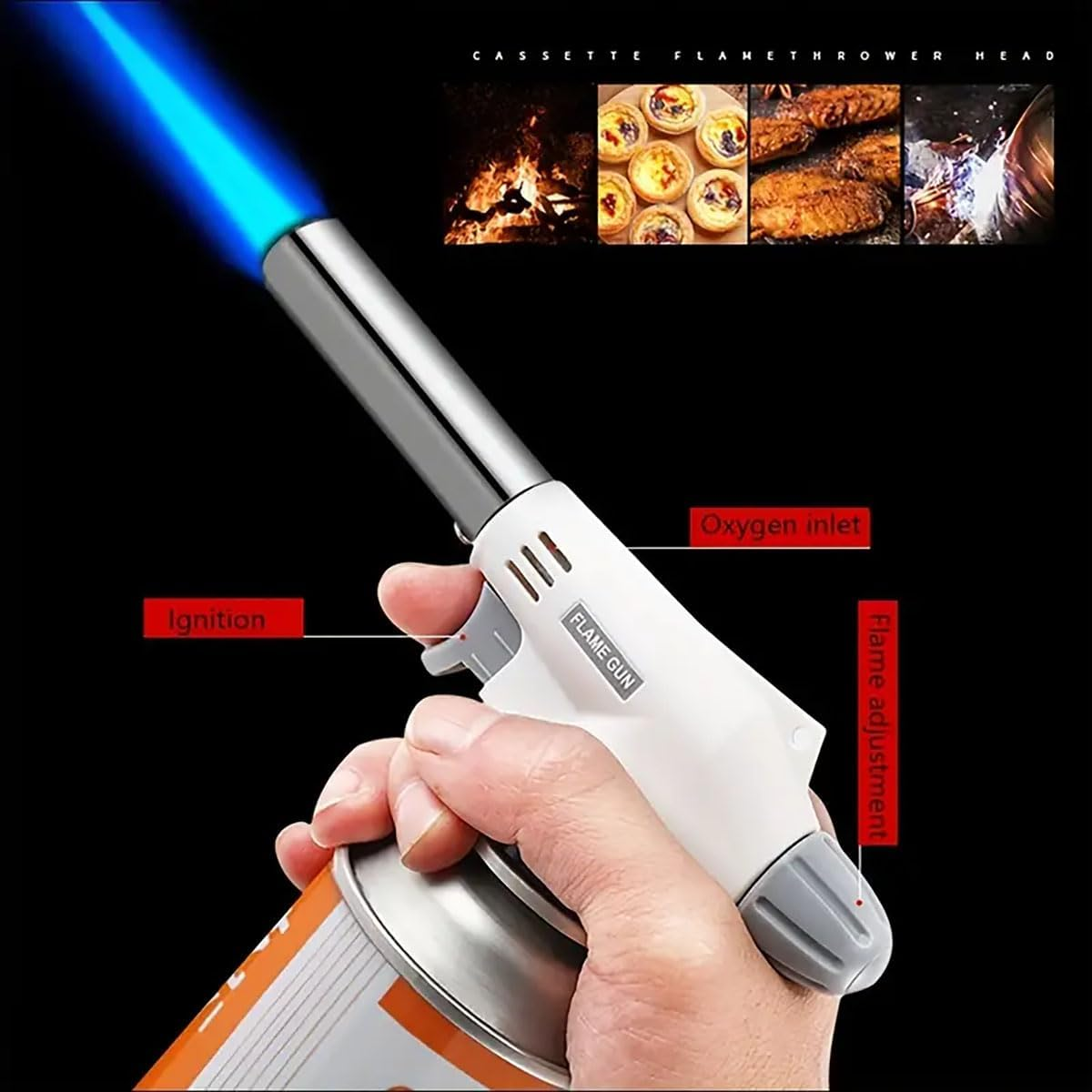 Portable Torch Lighter for BBQ & Welding Adjustable Flame for Cooking, Camping, & More