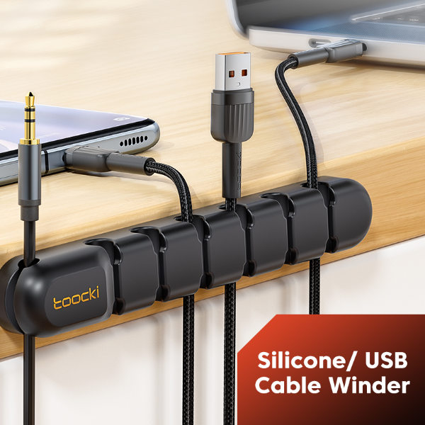Cable Organizer with Holes Flexible Wire Management Clips for Clean and Tidy Cables