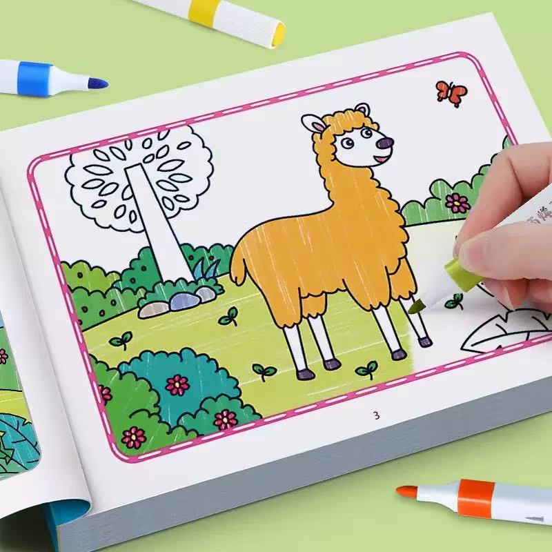 Animal Coloring Book for Kids, Educational Drawing Toys, Creative Gift for Boys and Girls, Toddler Activity Pad