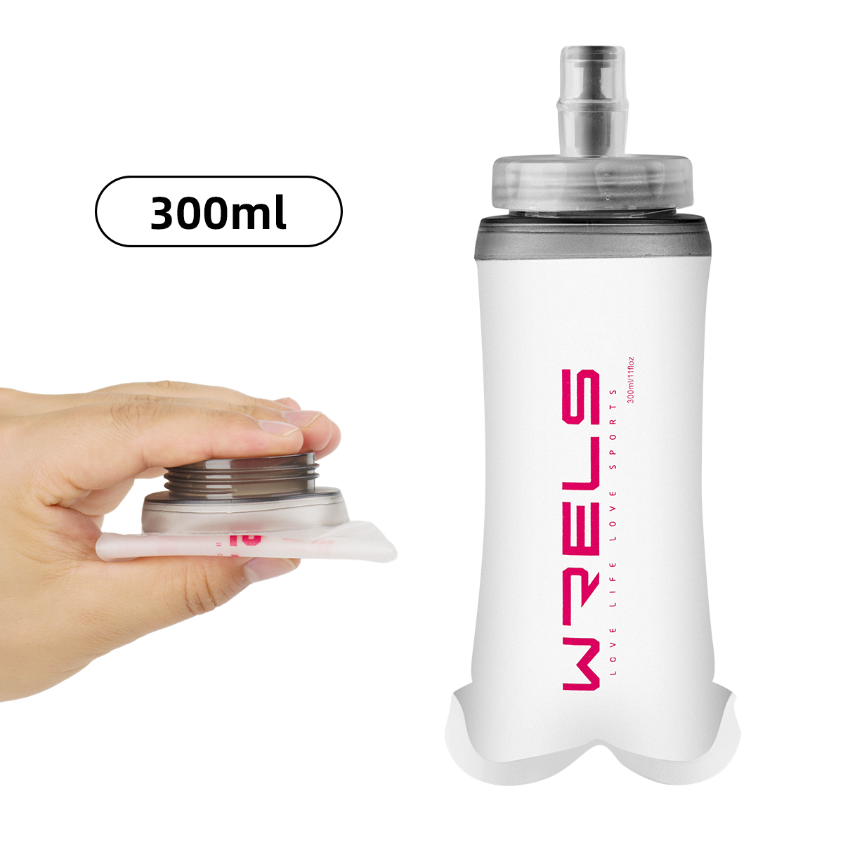 Collapsible Sports Water Bottle for Hiking, Cycling, Running & Fitness – Convenient Large Caliber Design