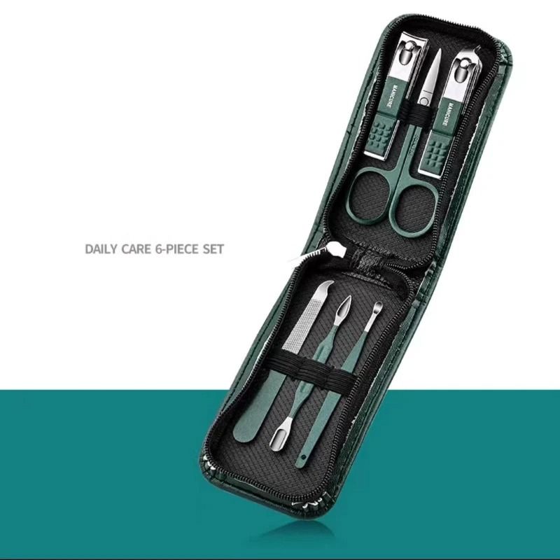 Premium Stainless Steel 6 Piece Manicure and Pedicure Tool Set