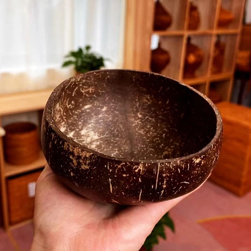 Natural Coconut Bowl Set – Handcrafted Eco-Friendly Tableware & Spoon Set