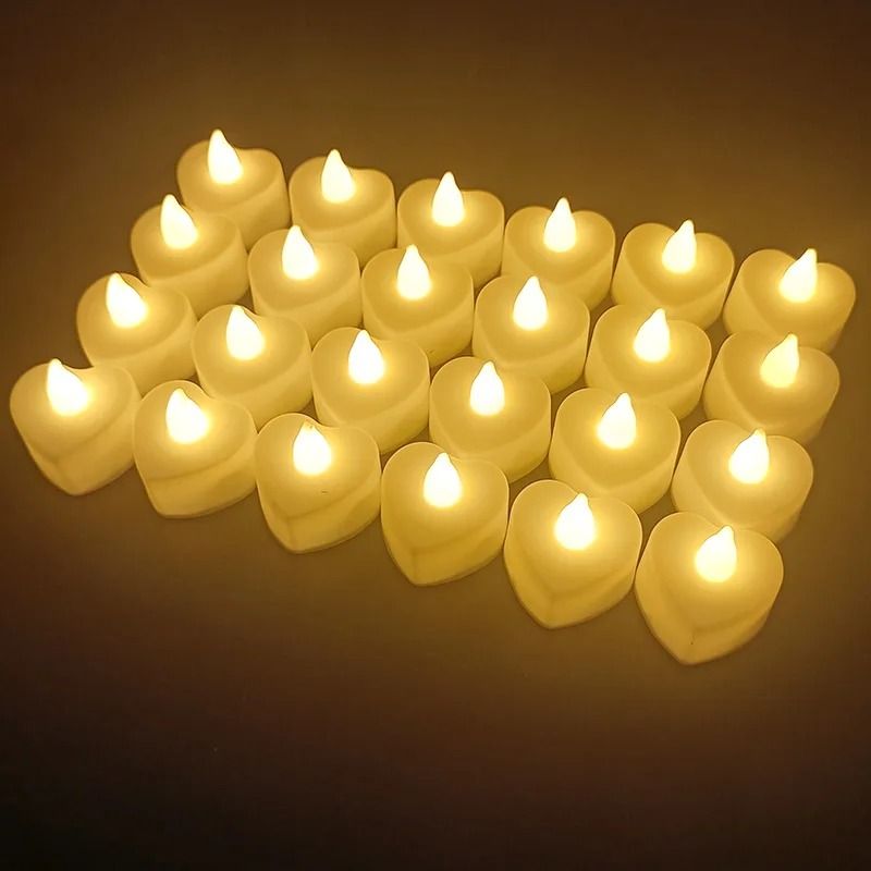 24-Piece Red Shell Flameless LED Tea Lights