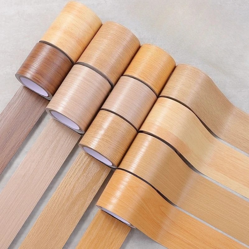 Wood Grain Sticker Adhesive Tape, Waterproof Simulated Wood Grain Tape for Home Furniture and Wall Repair
