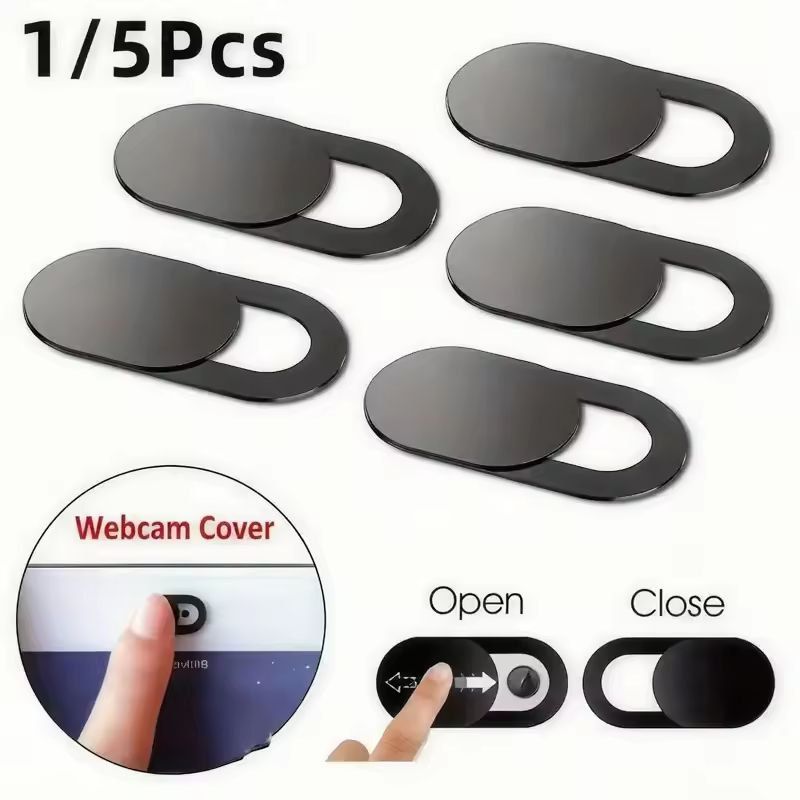 5-Pack Ultra-Slim Camera Privacy Cover – One-Touch Slide for Laptop, Phone & Tablet