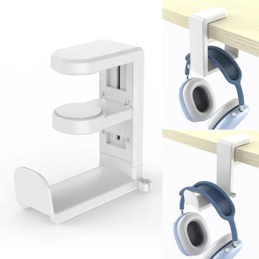 Under Desk 360 Degree Rotating Headphone Hanger