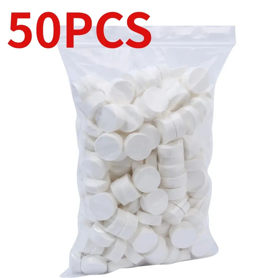 50-Pack Portable Coin Tissue Towels - Disposable Compressed Towel Tablets for Travel, Camping & Daily Cleanups