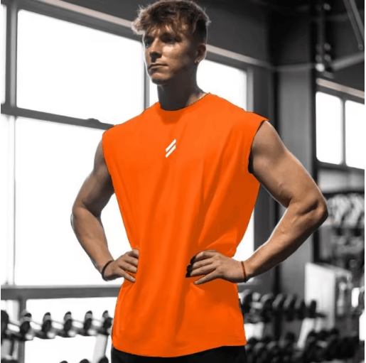 Mens Breathable Mesh Tank Top Quick Dry Sleeveless Fitness Shirt