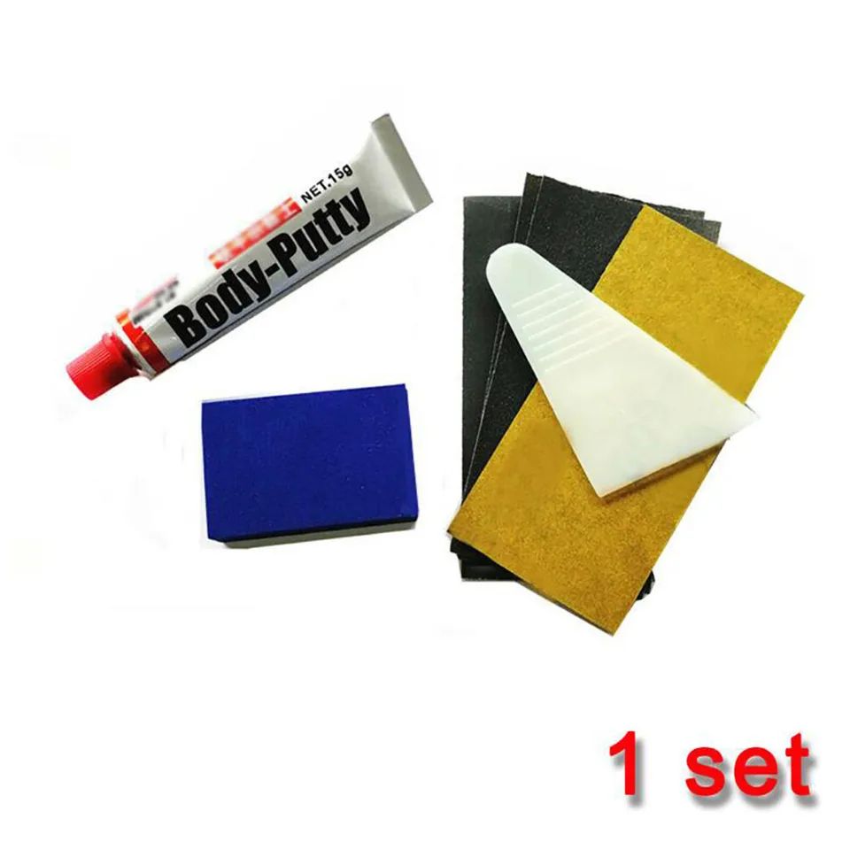 Car Body Putty Repair Kit with Scraper, Dent & Scratch Filler Leveling Tool for Auto Paint Touch-Up Smoothing
