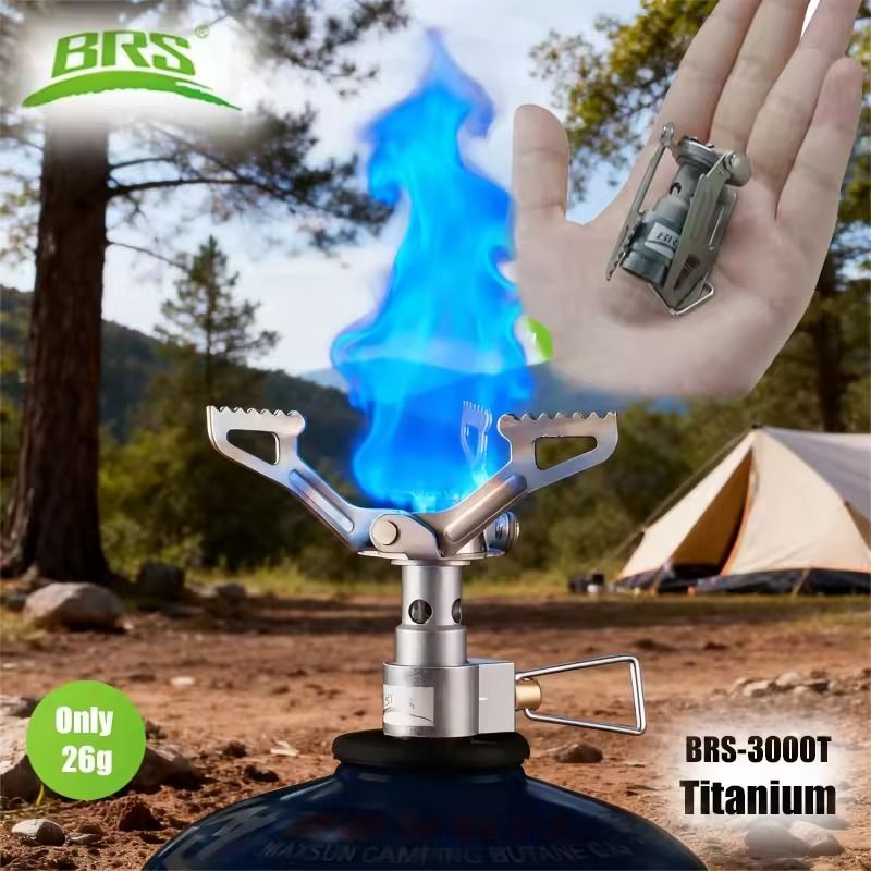 BRS-3000T Mini Titanium Camping Stove – Ultralight 26g Pocket Furnace for Hiking & Survival