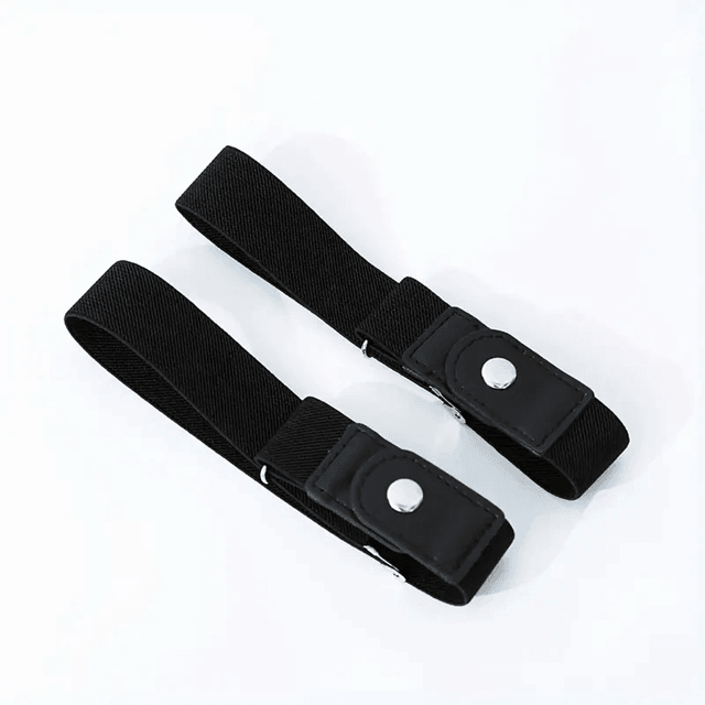 Unisex No Buckle Elastic Stretch Belt Set Adjustable Invisible Fit