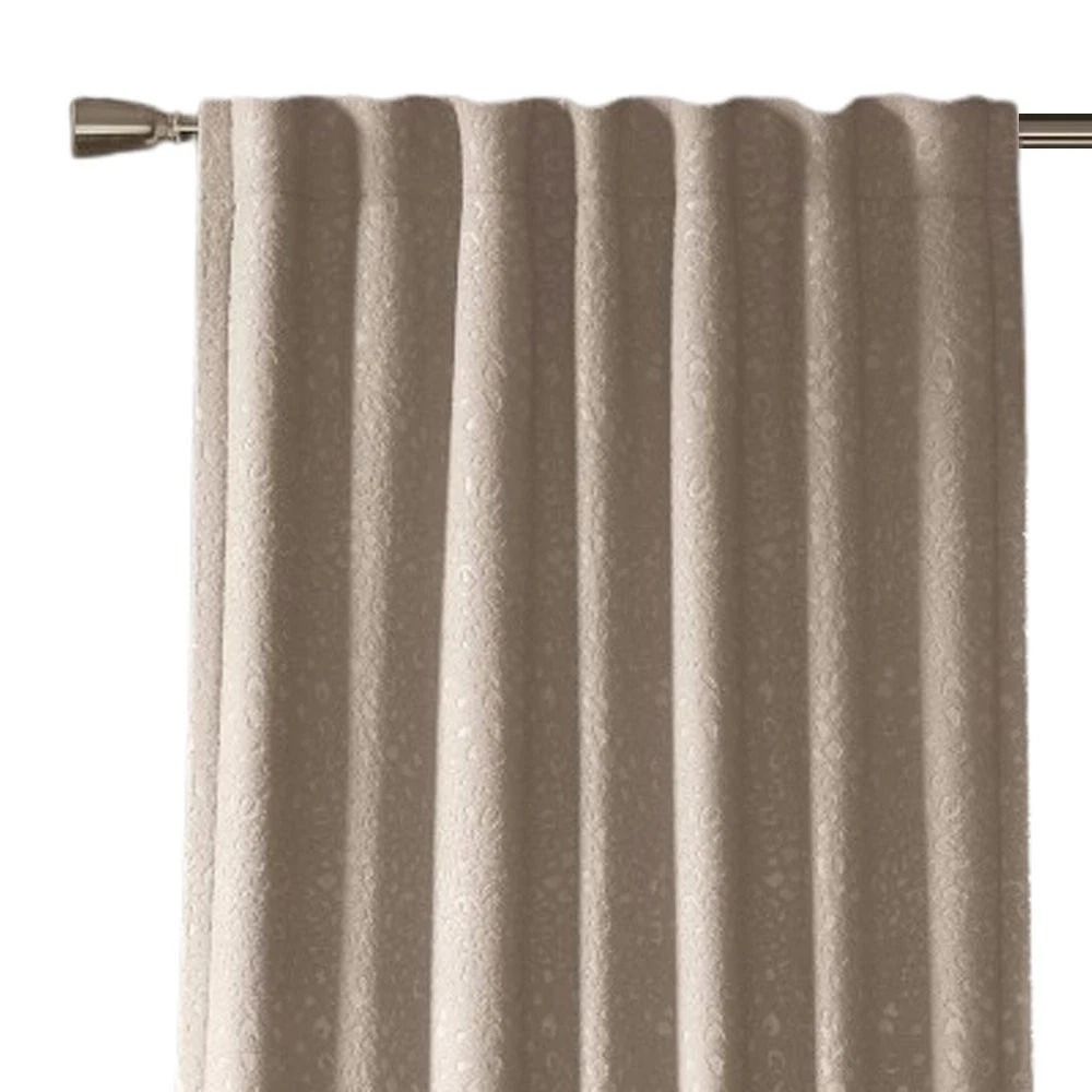 Threshold Blackout Embossed Velvet Curtain Panel, Brown, Blocks Light, Rod Pocket Design, Machine Washable