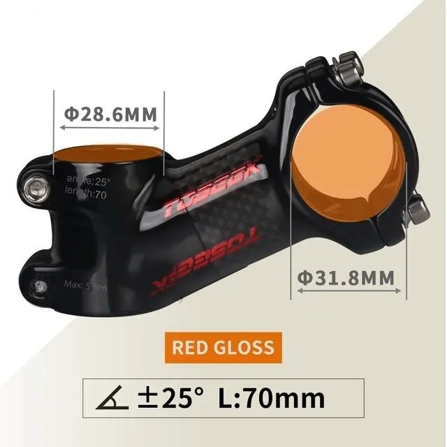 Ultralight Carbon and Aluminum MTB Handlebar Stem 31.8 mm