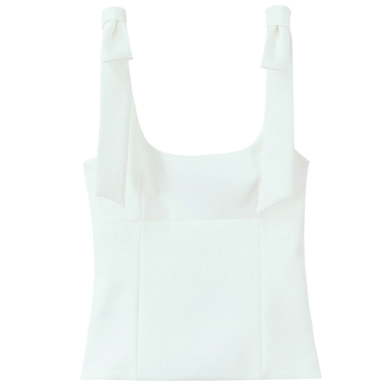 Summer Butterfly Crop Top Woman, Yellow White Slip Top, Off Shoulder Tank Top, Cute Bow Design, Sleeveless Backless Tops