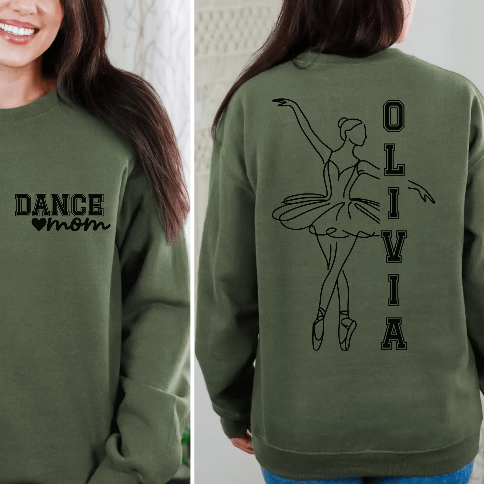 Custom Dance Mom Sweatshirt With Kids Names Personalized Crewneck Gift