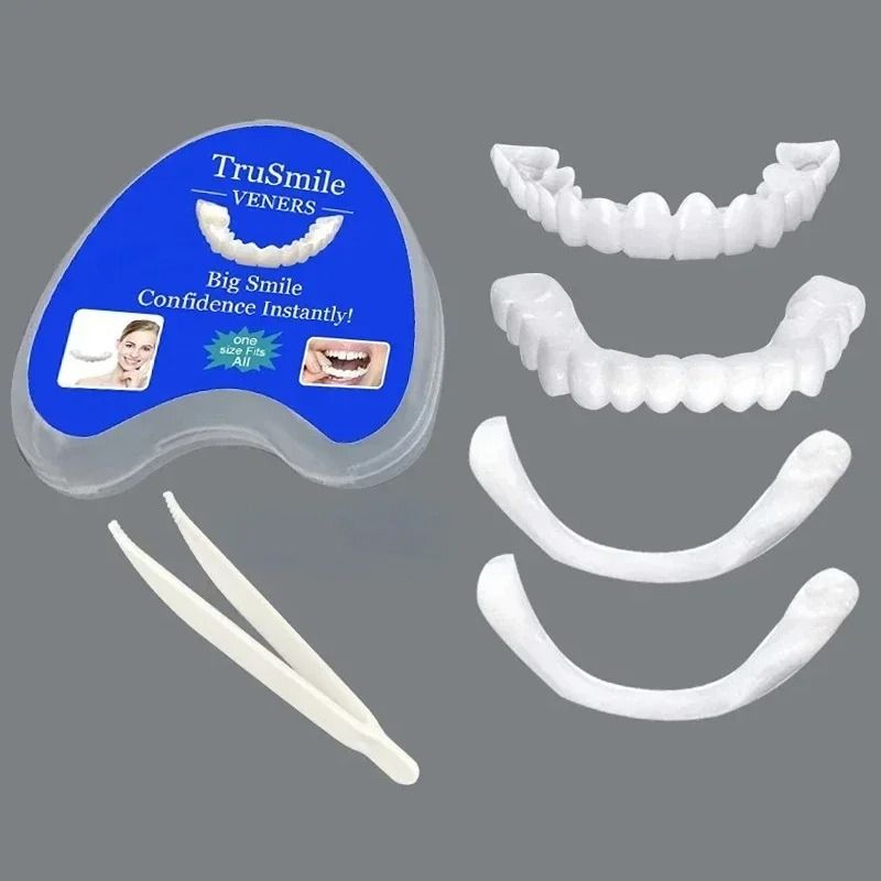 Veneer Snap-on Teeth Kit Fake Temporary Tooth Whitening Replacement White Snap Repair Fitting Kit