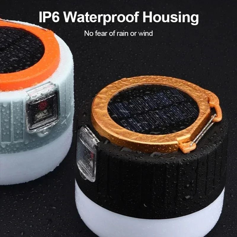 Solar Camping Light Remote Control Power Bank LED Tent Lamp