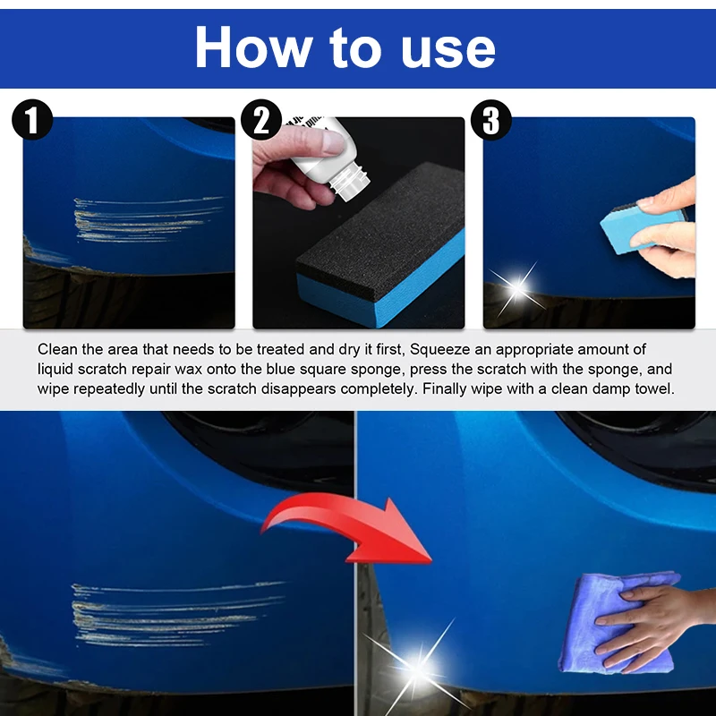 Premium Car Scratch Remover & Paint Care Tool Auto Swirl & Scratch Repair Polishing Wax