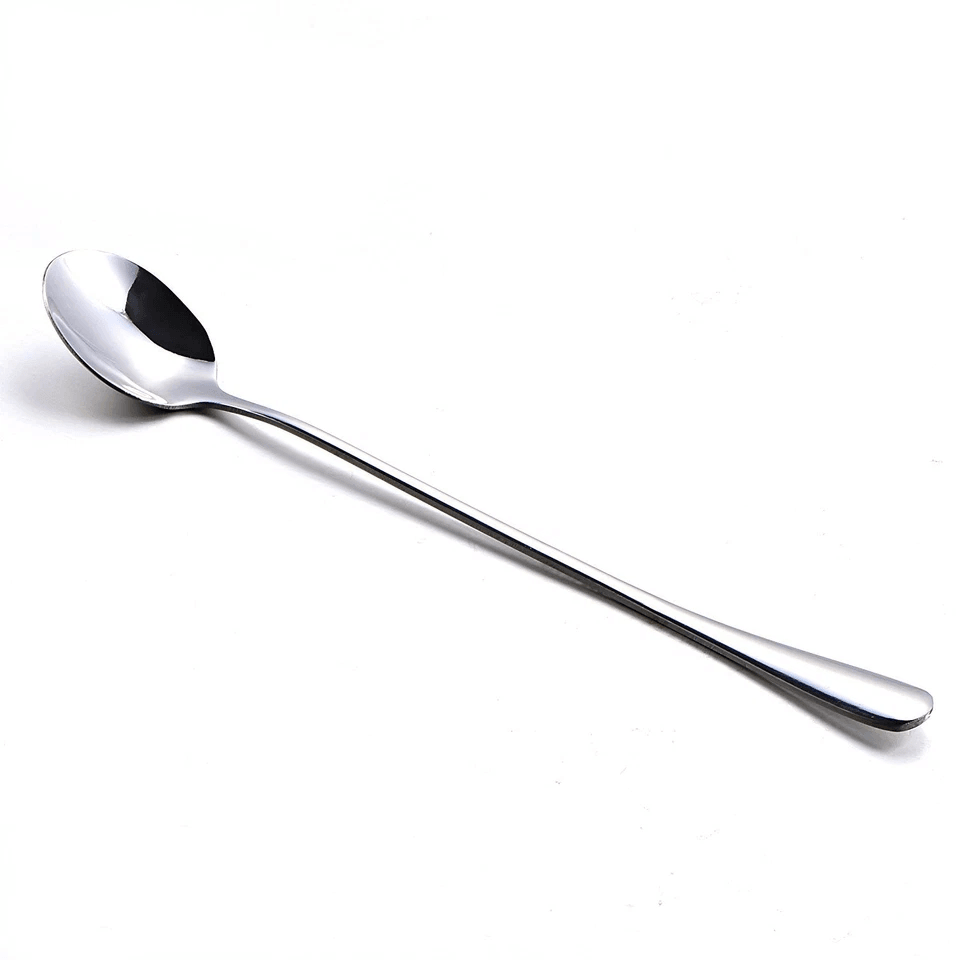 Stainless Steel Mixing Spoons, Iced Tea & Ice Cream Long Handle Set, Premium Corrosion Resistant Dessert Spoons