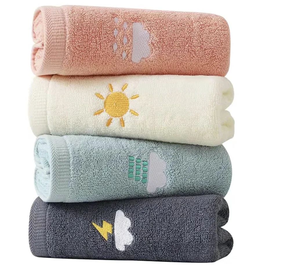 Cotton Hand Towel Set Soft Absorbent Bathroom Towels Pack Quick Dry