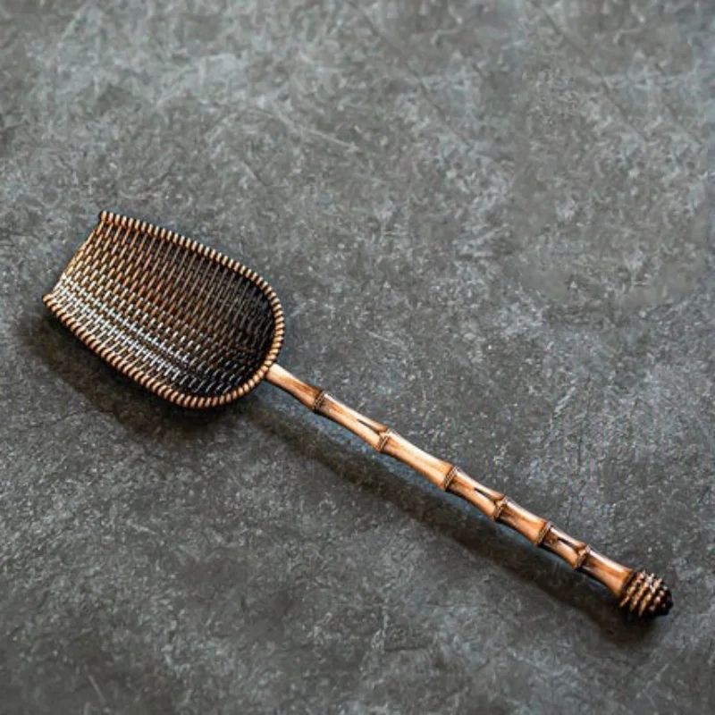 CloudElegance Alloy Tea Spoon – Retro Auspicious Cloud Kung Fu Tea Shovel Tool