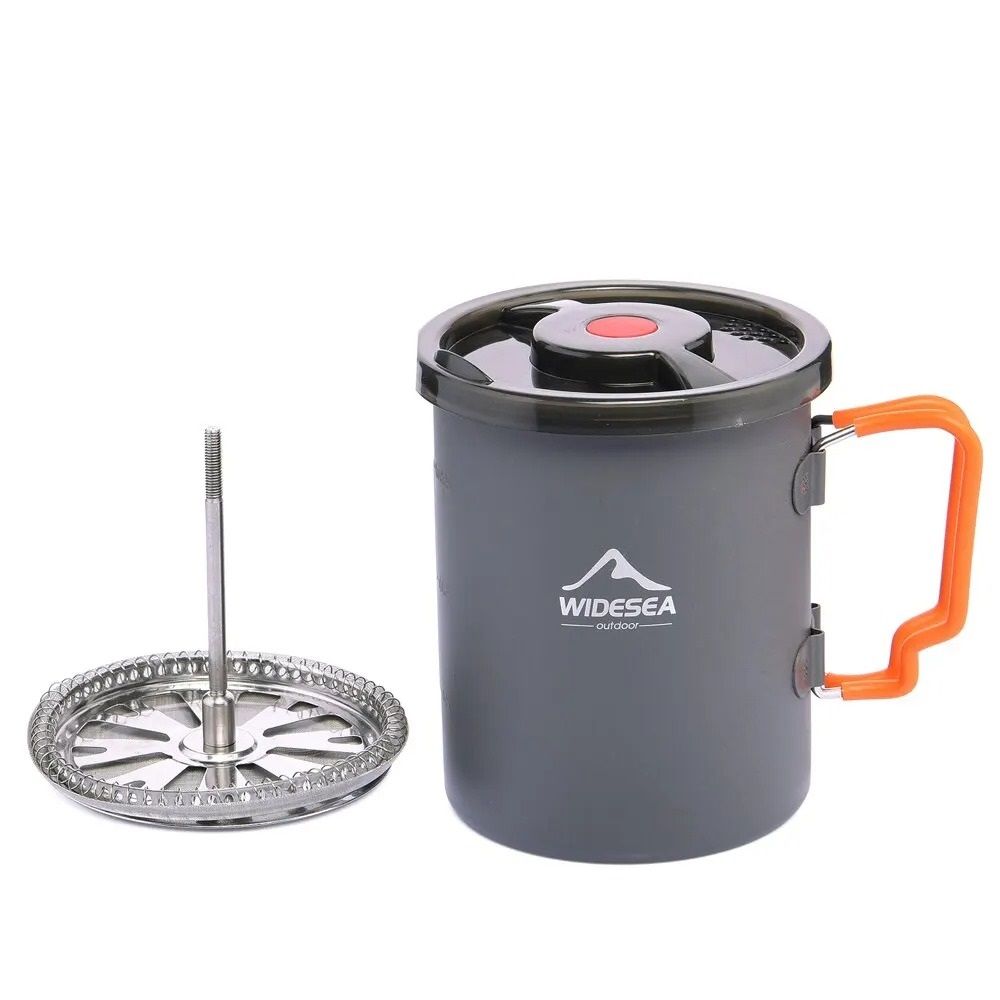 Camping Coffee Pot with French Press for Outdoor Use