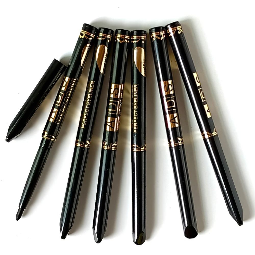 2Pcs Waterproof Black and Brown Eyeliner Pencil Set