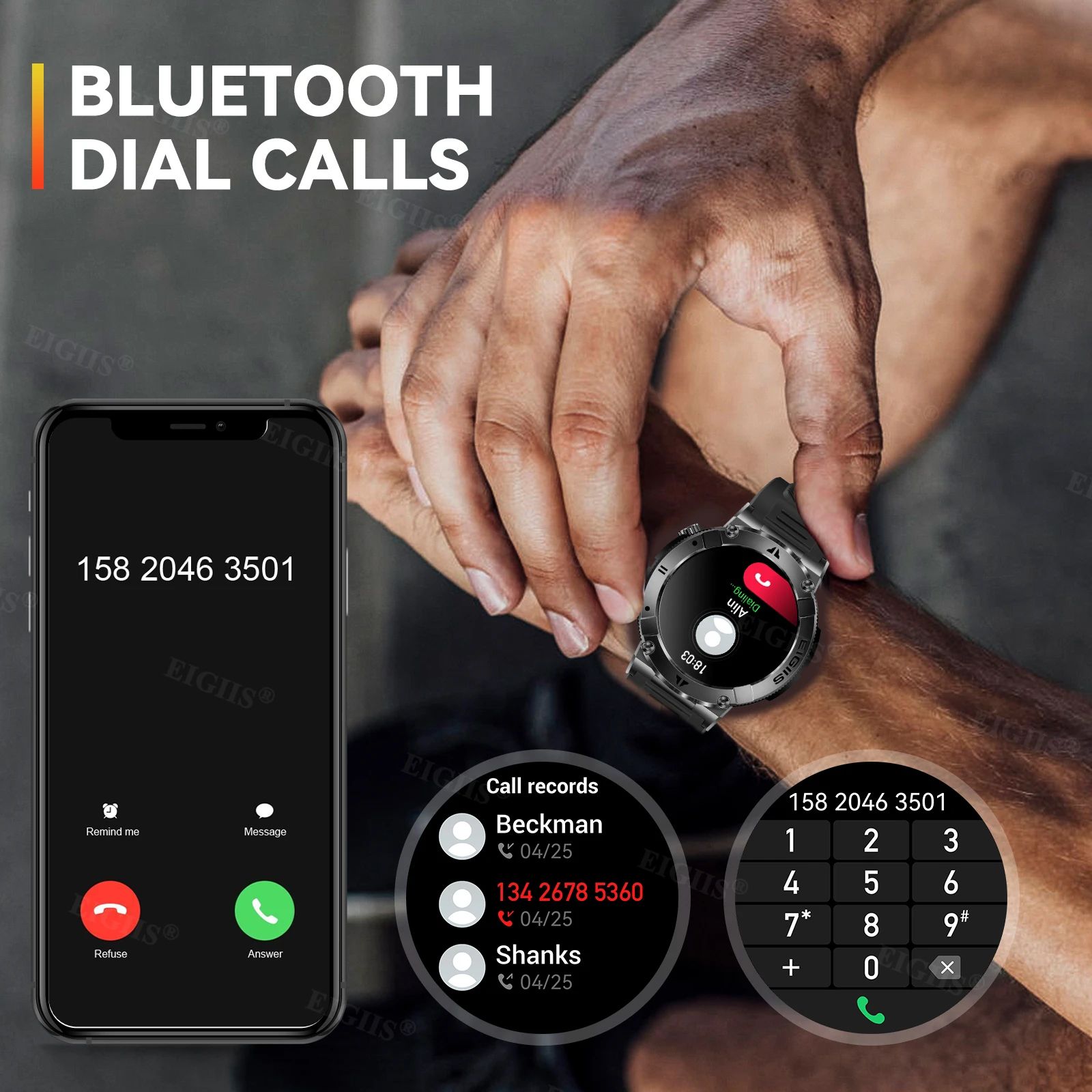 LaNikar Bluetooth Calling Fitness Smartwatch