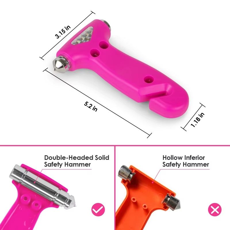 Multi-Function Car Safety Hammer – Emergency Window Breaker & Seatbelt Cutter