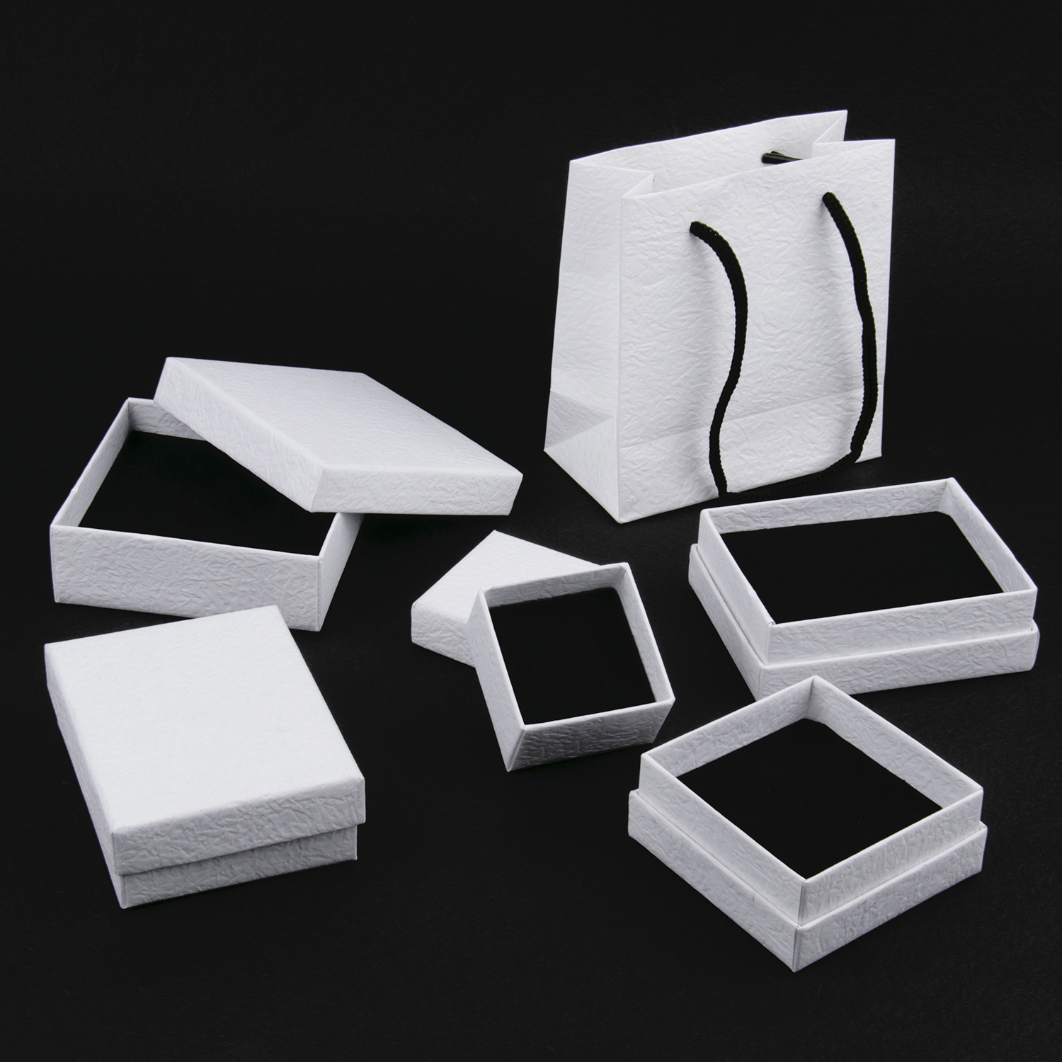 Frosted White Jewelry Packing Carton Box, Handbag Fashion Holder, Jewelry Organizer Storage Gift Box
