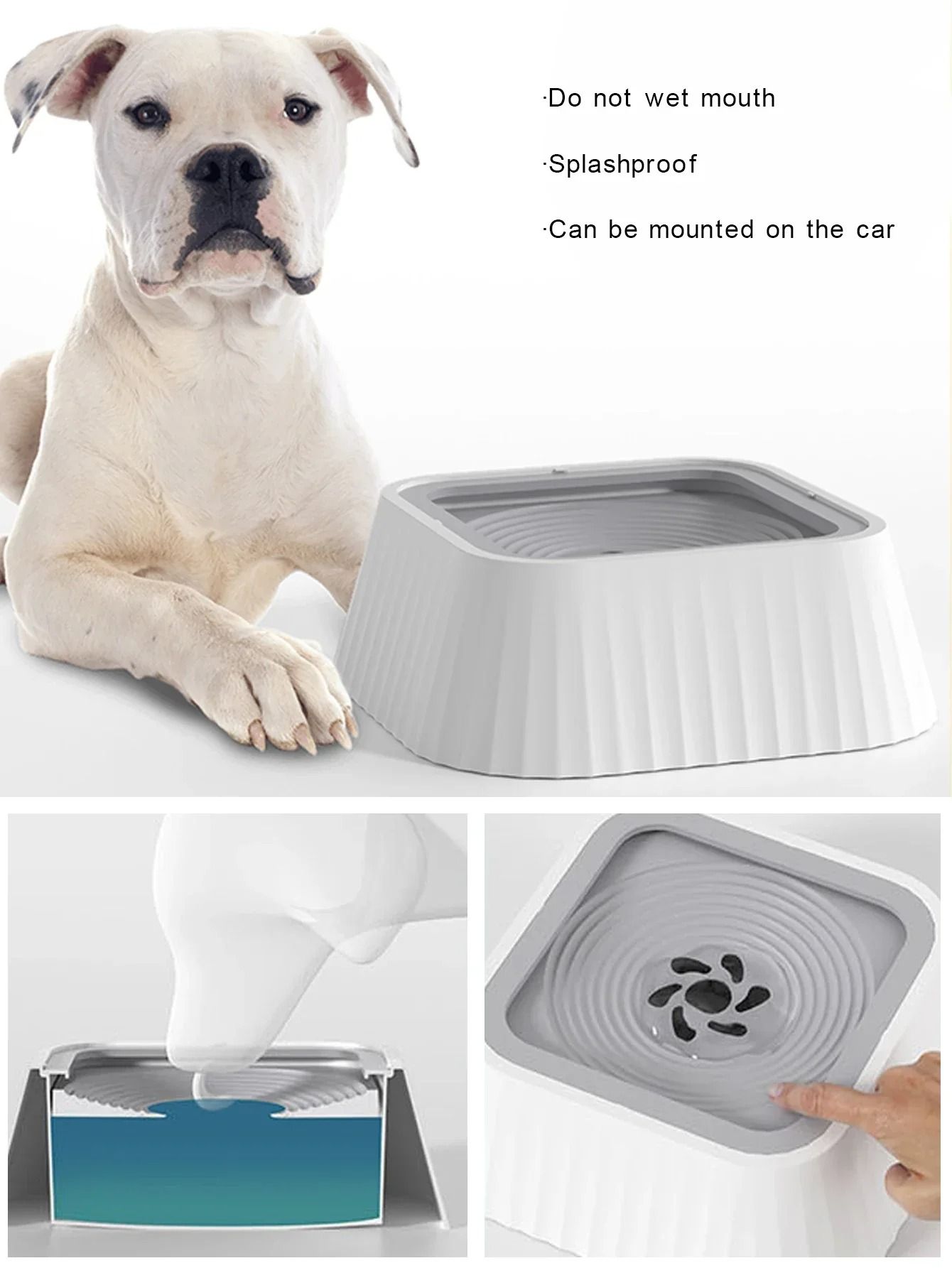 Anti-Splash Floating Pet Water Fountain